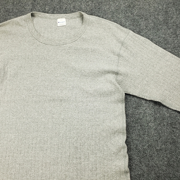 Vintage 90s Champion Thermal Shirt Mens Large Ribbed Baselayer Long Sleeve USA - Picture 3 of 8
